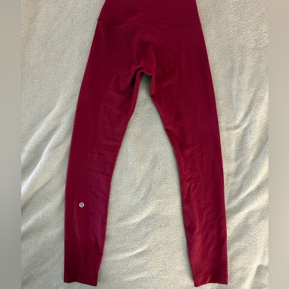Lululemon Wunder Train High-Rise 25" leggings Deep Luxe Burgundy Women’s Size 4 - Picture 3 of 7